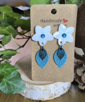 Fleur de nacre turquoise