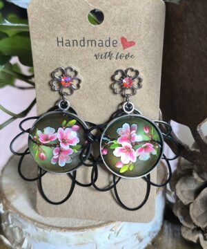 Fleur de Sakura rose et noir