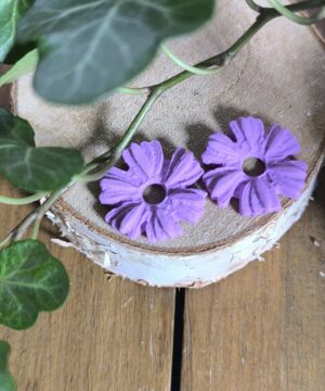 Pampille fleur interchangeable violette