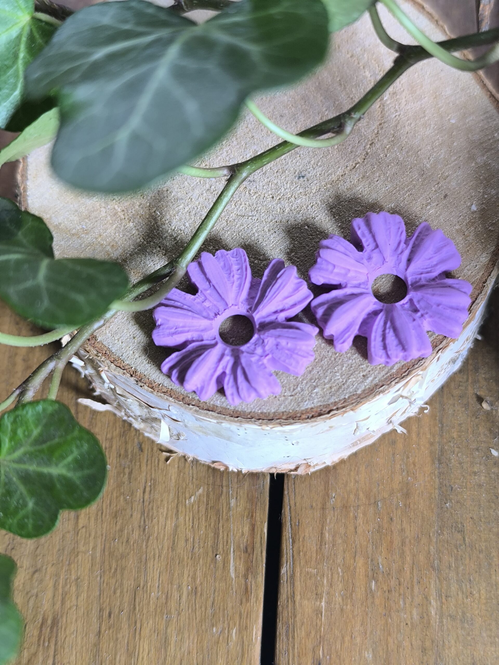 Pampille fleur interchangeable violette