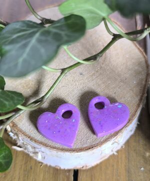 Coeur violet paillette interchangeable
