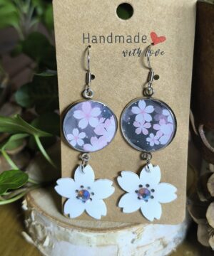 Cabochon fleurs de cerisiers