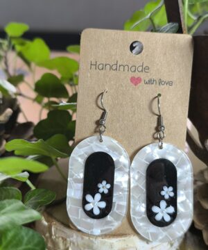 Nacré blanc coeur noir