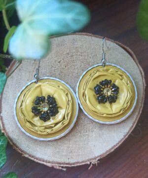 Nespresso fleur noir et jaune