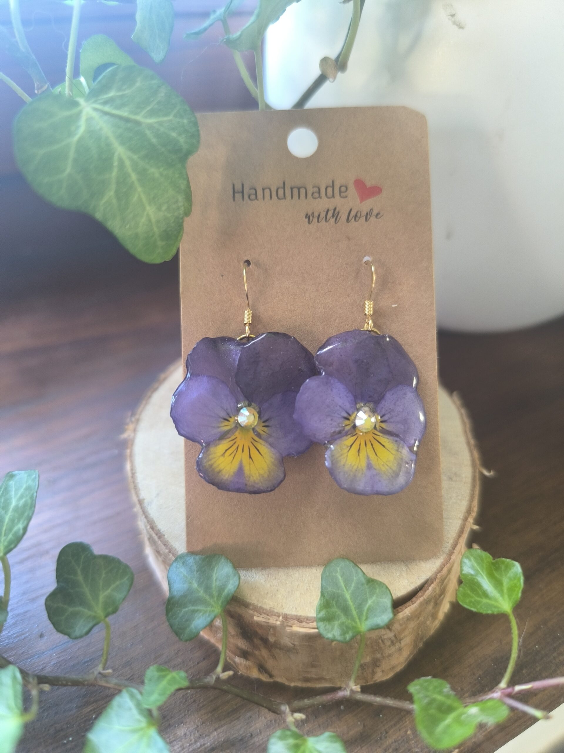 Boucles pensée bleu doux