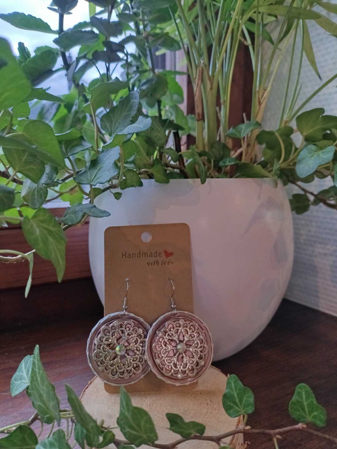Boucles capsules : vieux rose
